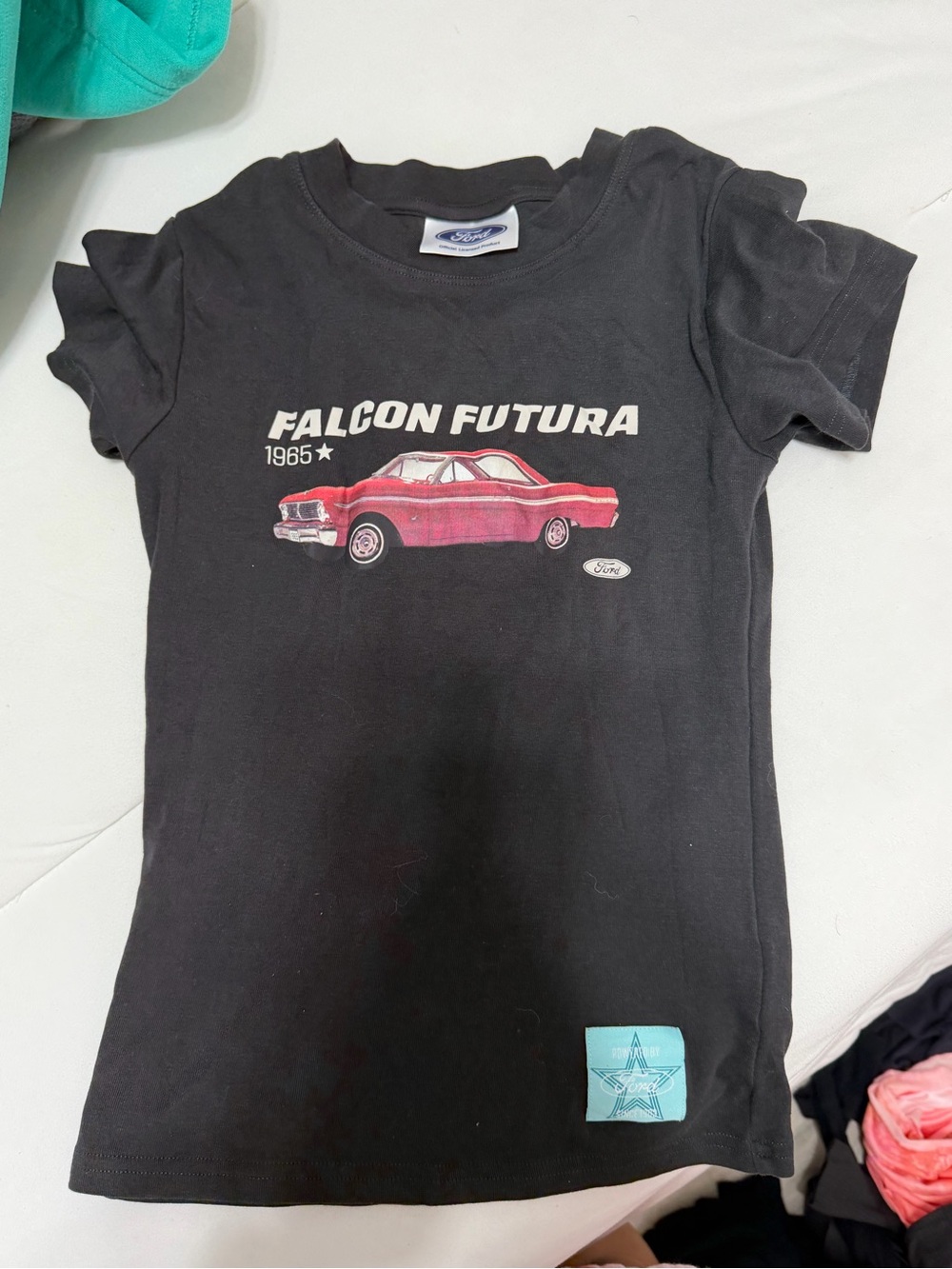 Ford  'Falcon Futura' Black Tee with Red Car Graphic